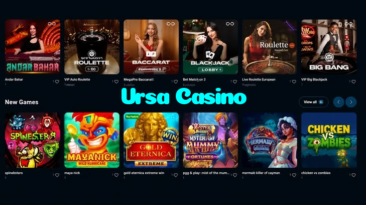 Ursa Casino خوش آمدید بونس +600% پیشکش موبائل ایپ کے پروموشن سیکشن میں دکھائی دیتی ہے۔